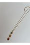 Special Series Multi-Colored Stone Y Model Steel Gold Necklace - 4