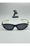 Tokyo Cateye Model Gold Handle Black Frame Black Organic Glass Sunglasses Uv400 Protection - 4