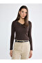 V-Neck Lace Detailed Blouse