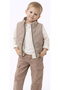Boy's Muslin Fabric Shirt, Inflatable Vest, Gabardine Trousers, Sweatshirt, Eid Four-Piece Set - 2
