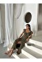 Slit Butterfly Sleeve Plain Viscose Dress - 3