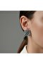 Modern Wave Textured Square Earrings - Casual and Special Occasion Chic Retro Earrings - 3