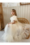 Girls' Rose Embossed Cropped Top & Skirt Set - 4