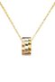 Three-Color Steel Gear Ring Necklace – Modern Minimal Design, Casual & Special Occasion Jewelry - 3