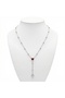 316L Anti-Tarnish Stainless Steel Silver Color Heart Y Women's Necklace - 3
