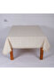 Buldan Woven Striped Cream Linen Pasali Tablecloth