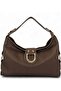 Mink Casual Soft Textured Women's Hand and Shoulder Bag with Lock Detail and Long Strap
