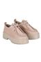 Genuine Leather Hand-Saddled Pink Women's Shoes - 3