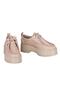 Genuine Leather Hand-Saddled Pink Women's Shoes - 4