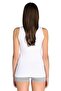 Women's White Strappy Ribbed Athlete - 2