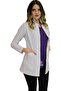 Prevailing Collar Women's Jacket Length - Long Sleeve Doctor Apron, Teacher Laboratory, Hospital White Apron