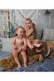 Beige Dungarees and Sock Set for Baby Boy, 1st Birthday Photoshoot Outfit - 2