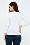 White Crew Neck Blouse - 5