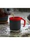 Thermal Insulated Thermal and Transparent Lid 400ml Glass Red - 4