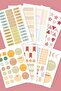 Colorful Adhesive Agenda, Bullet Journal Sticker Set