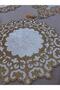 1 Runner/6 American Servings/6 Cup Holders/6 Spoon Holders/Velvet/19 Pieces/6 People/Sprinkled with Glitter - 5