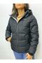 Women's Black Color Thick Puffer Jacket Hooded Sn31 Apresk Coat