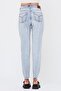 Pocket Embroidery Detailed Frayed Mom Trousers - 6