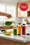 Set of 3 300ml Square Pet Bottles |   Transparent Plastic Lid Storage & Beverage Bottle - 3