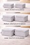 6-Piece Travel Suitcase Organizer Set Without Mesh – Pouch and Bag Set - Gray Striped - 2