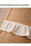 Wicker Fork Spoon Knife Cover |   Bohemian Napkin Holder Rustic Jute Straw Linen Ruffle Detailed Serving Holder - 3