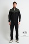 Black Elite Seasonal Men's Tracksuit Set Comfortable Fit Daily Use