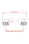 Black Pull Handle with Square Badge 20 cm Modern Design Durable Metal Door Cabinet Handle Stylish Appearance - 4