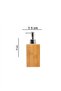 Bamboo Liquid Soap Dispenser Modern Wooden Design Stylish Soap Dispenser for Bathroom & Kitchen Silver - 2