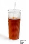 550ml Glass Cup with Lid and Glass Straw – Borosilicate Glass, Reusable,