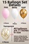Premium Pink White Gold Transparent Balloon Set – Birthday & Opening Concept - 2