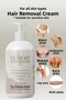 Depilatory Cream with Papaya Oil Extract – Reduces Hair Appearance & Intensely Moisturizes, 200 ml - for Men & Women - 5