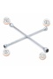 Wheel Wrench with 4 Mouths 17X19X21X23 Auto Wheel Tire Removal Steel Repair Hand Tool Durable Use - 3