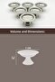 Set of 6 Silver Color Metal Round Turkish Delight Bowls and Presentation Bowls - 7