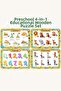 Wooden Turkish Wonders of the World, Animals-2, Numbers, Professions Educational and Learning 4-Piece Puzzle Set