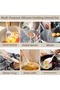 Professional Full Set 33 Pieces Bpa Free Silicone Kitchen Serving Set with Wooden Handle, Serving and Kev - 8