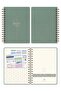 A5 Spiral Linen Hard Cover Timeless Planner Agenda |   Weekly and Monthly Planning – Green - 6