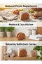 Multi-Purpose Rattan-Look Napkin and Towel Holder - Wicker Presentation Stand for Stylish Tables