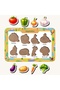 Wooden Vegetables Turkish Educational and Learning Puzzle - 3
