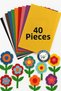 40 Pieces of Felt Mixed Colors (10 Pieces X 4 Packs) - A4 Size 20X30 Cm.