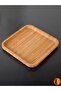 6 Pieces Bamboo Square Serving Plates, Presentation Set (20x20 cm) - 4