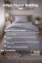 Single Solid Color Duvet Cover Set with Elastic Sheet - 3