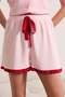 Pembe Fırfırlı Viskon Dokuma Pijama Takımı THMSS26PT00040 - 3