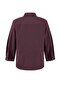 Bordo-Çok Renkli Ekose/Kareli Geniş Manşetli Kolu Katlanabilir Oversize Gömlek TBBSS26AX00011 - 7