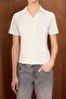Wardrobe Essentials-Ekru Regular/Normal Kalıp Dikiş Detaylı %100 Pamuk Örme Bluz TWOSS26BZ00043 - 3