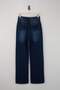 Trendyolmilla Wardrope Essentials Koyu Mavi DÖKÜMLÜ Yüksek Bel Wide Leg Jeans TWOSS26JE00128 - 10