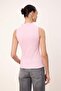 Wardrobe Essentials-Açık Pembe Fitted Düğmeli Volanlı/Fırfırlı Esnek Örme Bluz TWOSS26BZ00171 - 4