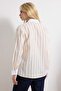 White-Multicolor Striped Textured Shirt TWOSS26GO00060 - 4