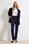 Koyu Mavi Yüksek Bel Az Esnek Straight Düz Kesim Slim Jeans TWOSS26JE00102