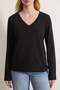 Siyah-Beyaz 2'li Paket %100 Pamuk V Yaka Regular/Normal Kesim Örme T-Shirt TWOAW25TS00002 - 16