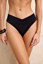 Siyah V Kesim Normal Bel Regular Bikini Altı TBESS26BA00004 - 3